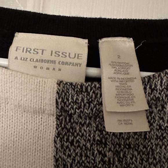 First Issue Liz Claiborne Woman 3/4 Sleeve Pullover Sweater Plus Sz 2 - Picture 3 of 9
